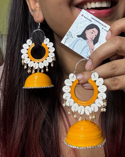 Lashkaara jhumka - Mustard