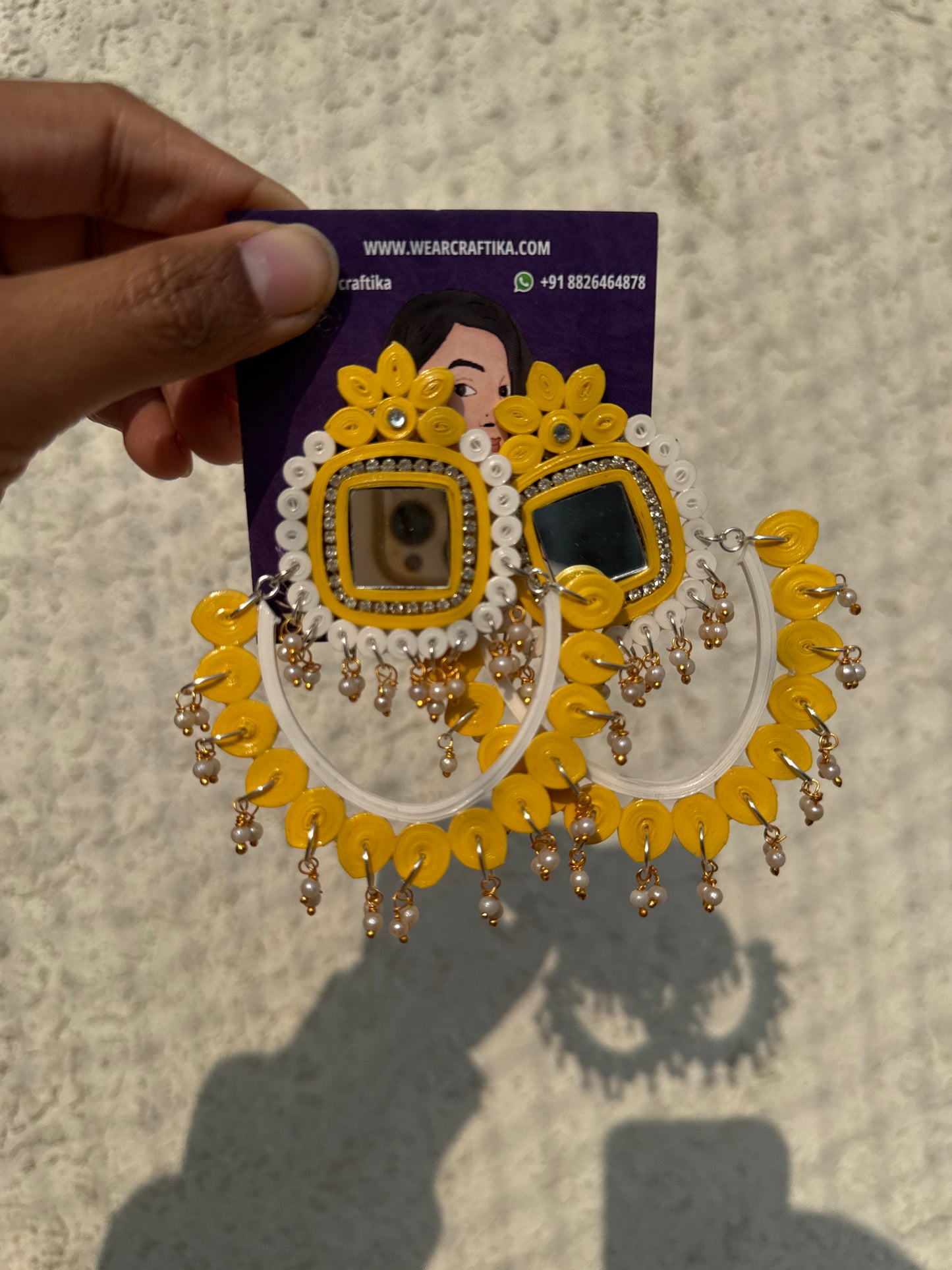 Sajini Chandbali Yellow