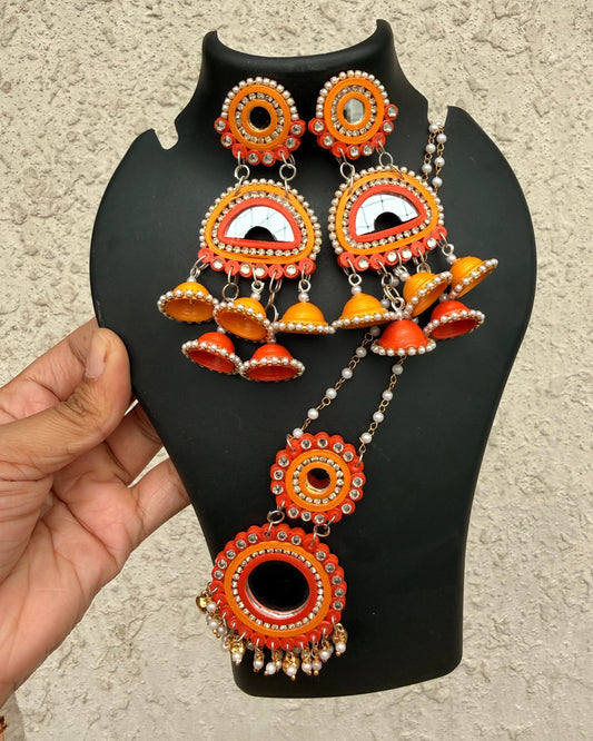 Kashni Dangler - Earrings+Long Necklace