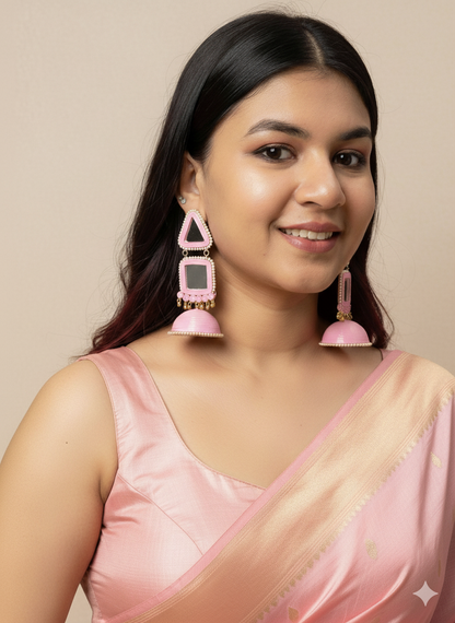 Maya Jhumka - Pink
