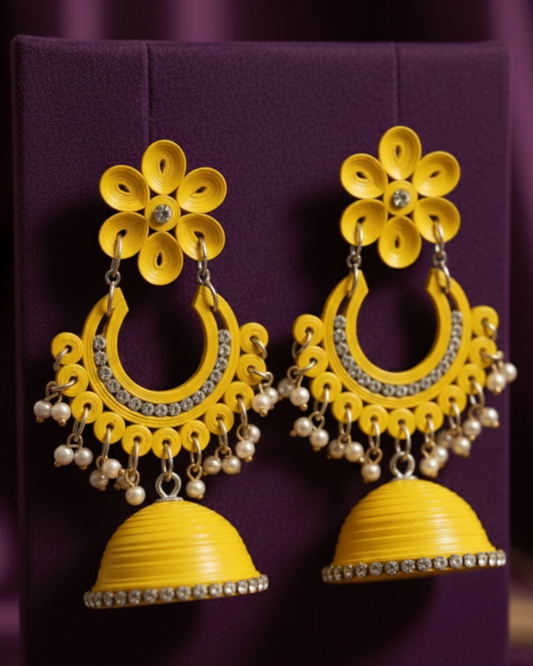 Bhaavna jhumka - Yellow