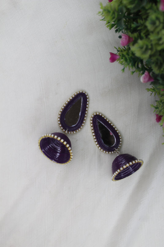 Drop stud jhumka