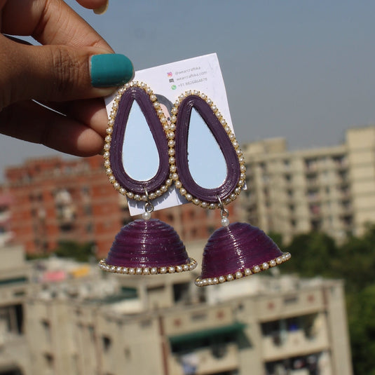 Drop stud jhumka