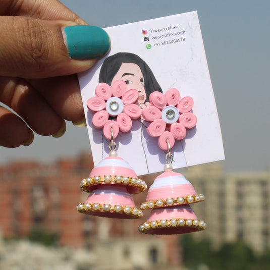 Aashvi - Mini double flower jhumka (Single pair)