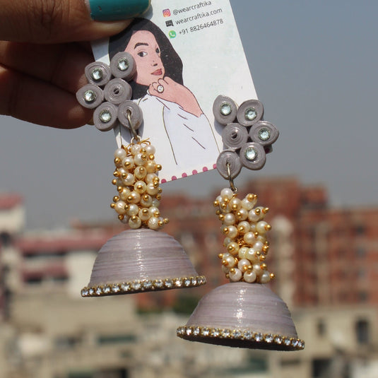 Loreal half flower jhumka