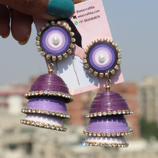 Stud jhumka (Triple layer)