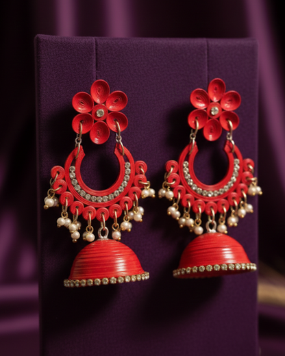 Bhaavna jhumka - Red