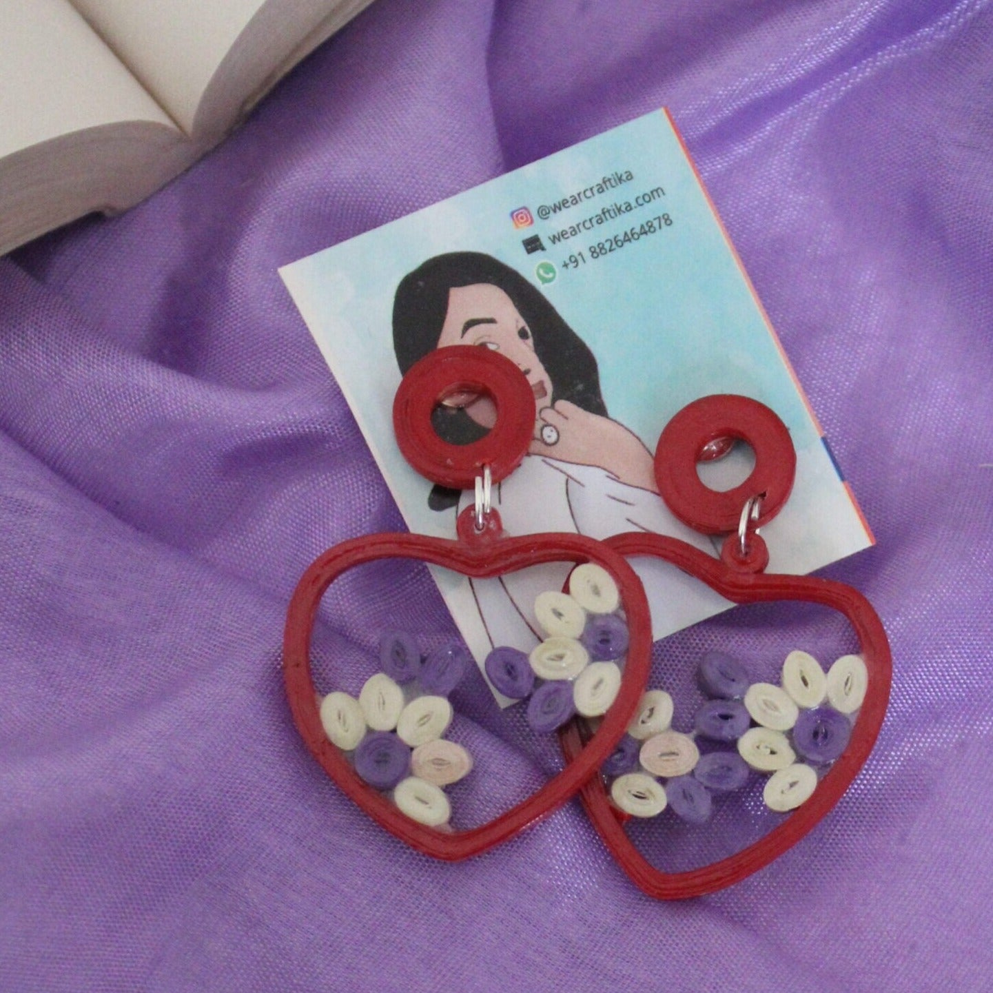 Blooming heart earrings