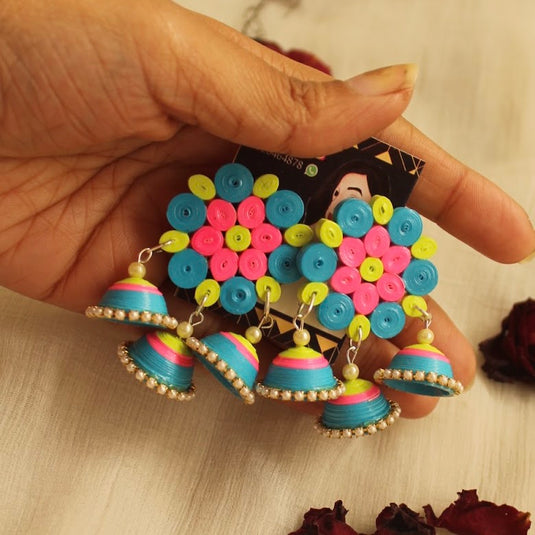 Tri- Mandala Jhumka